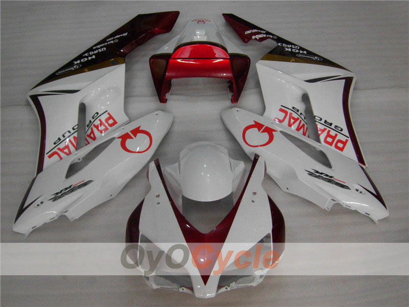 Injection Fairing kit for 04-05 CBR1000RR - Red, White - PRAMAC #OYO87900524 Main image
