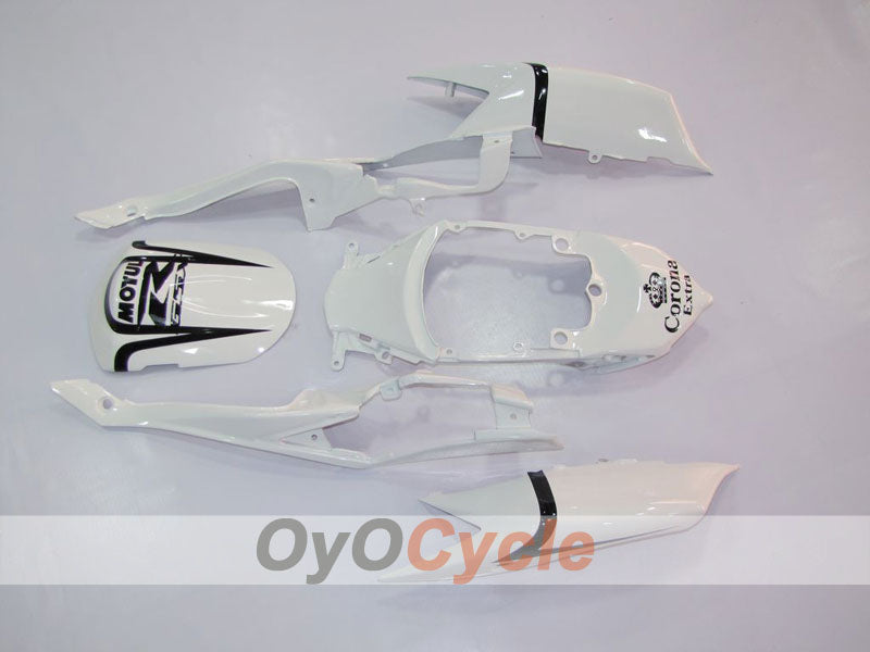 Injection Fairing kit for 08-10 GSX R600 - White, Black - Corona, MOTUL #OYO87901607