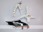 Injection Fairing kit for 08-10 GSX R600 - White, Black - Corona, MOTUL #OYO87901607