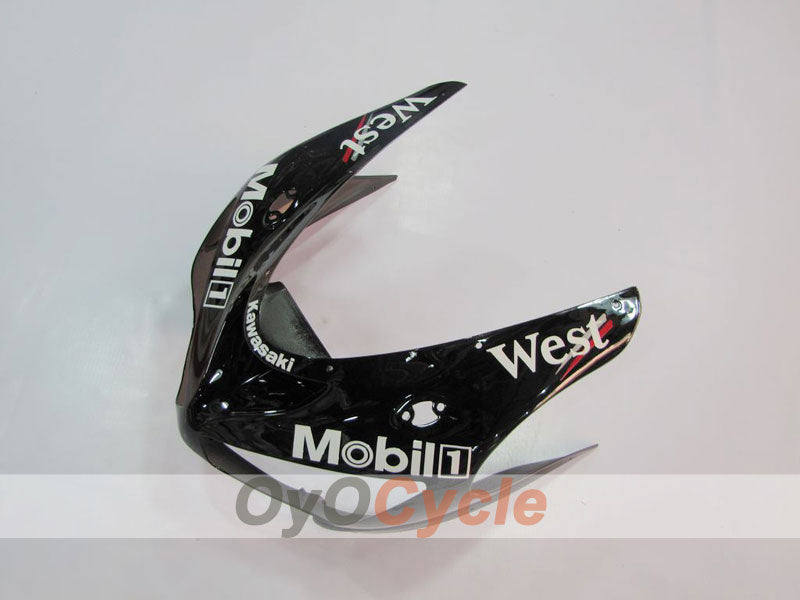 Injection Fairing kit for 05-06 NINJA ZX-6R - White, Black - West #OYO87901894