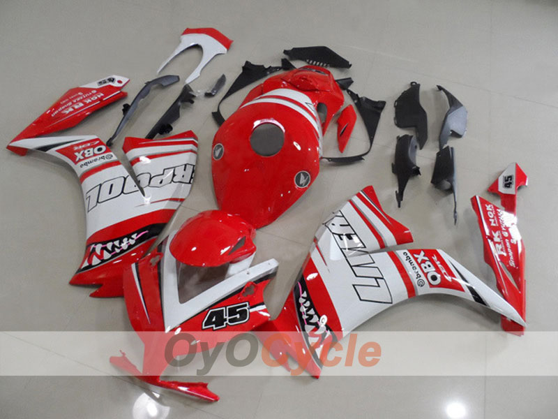 Injection Fairing kit for 12-16 CBR1000RR - Red, White - Factory Style #OYO87903326