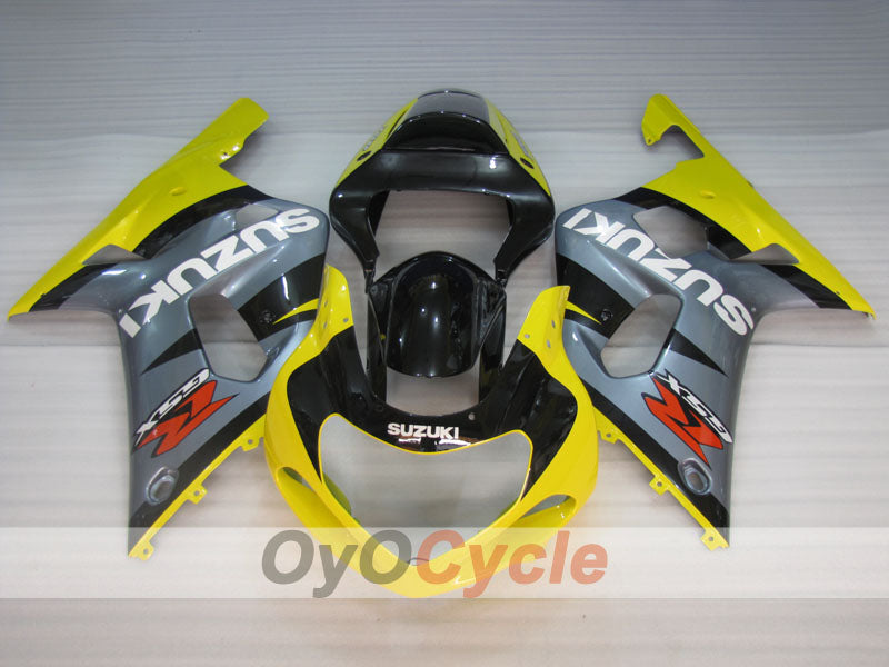 Injection Fairing kit for 00-03 GSX R750 - Yellow, Silver - Factory Style #OYO87905118