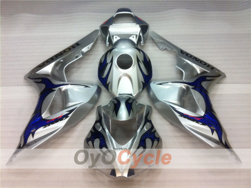 Injection Fairing kit for 06-07 CBR1000RR - Blue, Silver - Flame #OYO87900583