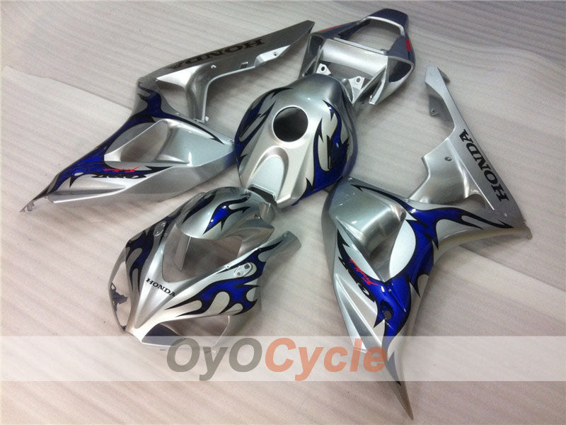 Injection Fairing kit for 06-07 CBR1000RR - Blue, Silver - Flame #OYO87900583