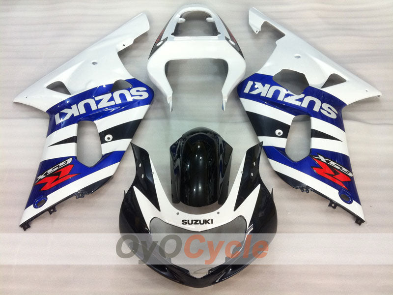 Injection Fairing kit for 01-03 GSX R600 - White, Black - Factory Style #OYO87901072
