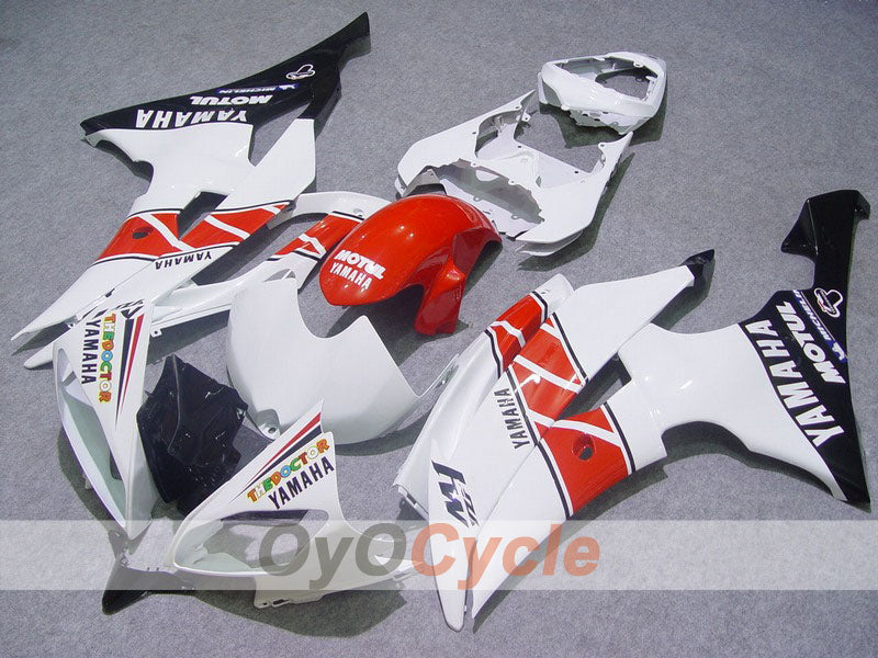 Injection Fairing kit for 08-16 YZF-R6 - Red, White - MOTUL #OYO87900971 Main image