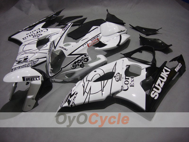 Injection Fairing kit for 05-06 GSX R1000 - White, Black - Corona, MOTUL #OYO87901944 Main image