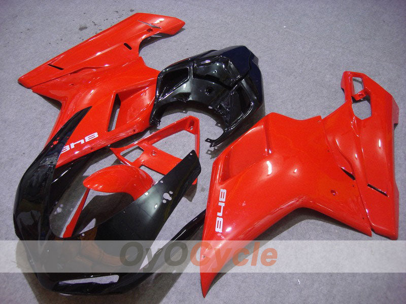 Injection Fairing kit for 08-13 Ducati 848 - Red, Black - Factory Style #OYO87902198 Main image