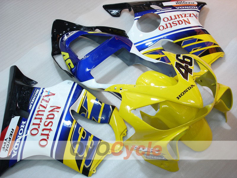Injection Fairing kit for 01-03 CBR600F4i - Yellow, Blue - MICHELIN, Nastro Azzurro #OYO87900164 Main image