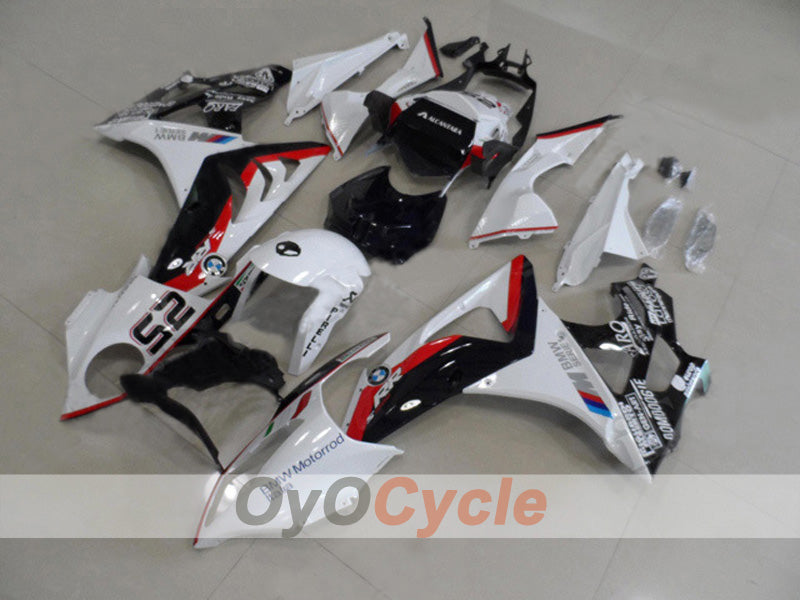 Injection Fairing kit for 09-14 BMW S1000RR - White, Black - Castrol #OYO87903156