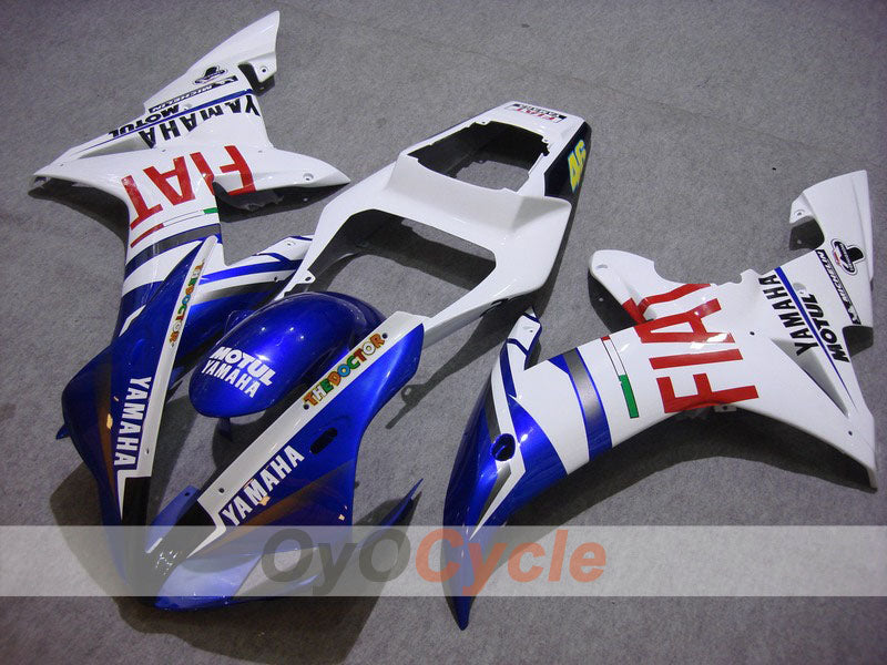 Injection Fairing kit for 02-03 YZF-R1 - Blue, White - FIAT, MOTUL #OYO87900792
