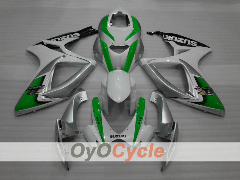Injection Fairing kit for 06-07 GSX R750 - Green, Silver - Factory Style #OYO87901311