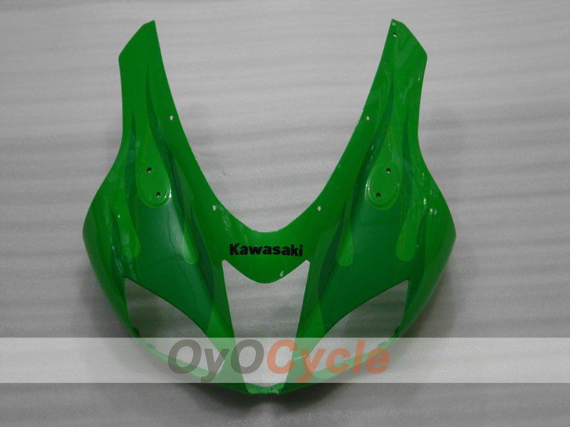 Injection Fairing kit for 07-08 NINJA ZX-6R - Green - Flame #OYO87901932