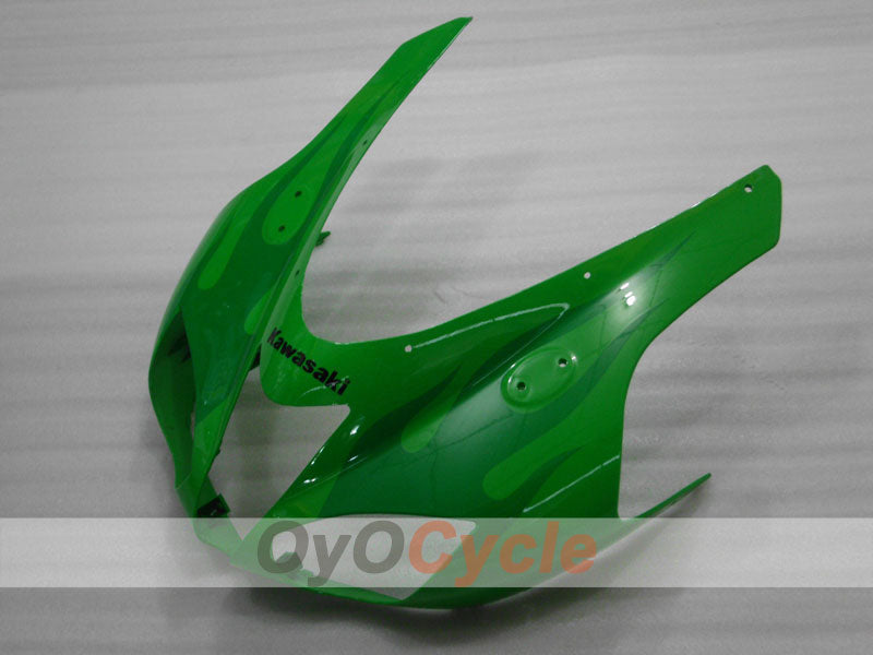Injection Fairing kit for 07-08 NINJA ZX-6R - Green - Flame #OYO87901932