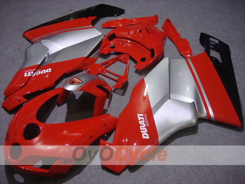 Injection Fairing kit for 05-06 Ducati 749 - Red, Silver - Factory Style #OYO87902153
