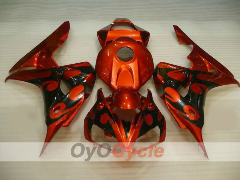Injection Fairing kit for 06-07 CBR1000RR - Orange, Black - Flame #OYO87900592