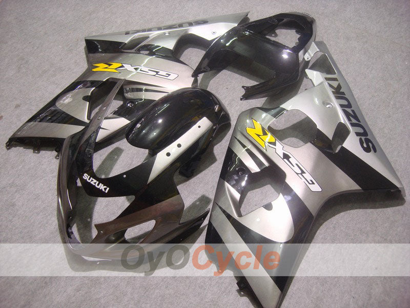 Injection Fairing kit for 04-05 GSXR600 - Black, Silver - Factory Style #OYO87901363