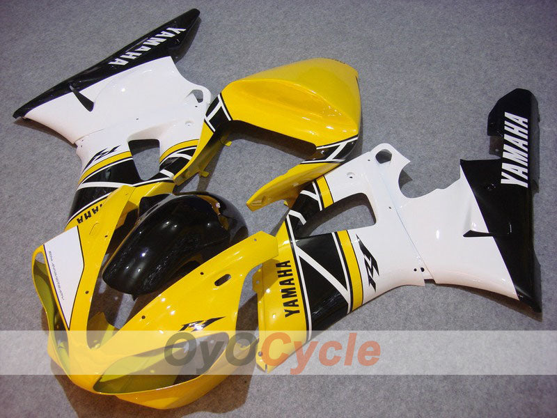 Injection Fairing kit for 00-01 YZF-R1 - Yellow, White - Factory Style #OYO87900782 Main image