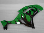 Injection Fairing kit for 07-08 NINJA ZX-6R - Green, Black - Flame #OYO87901931
