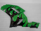 Injection Fairing kit for 07-08 NINJA ZX-6R - Green, Black - Flame #OYO87901931