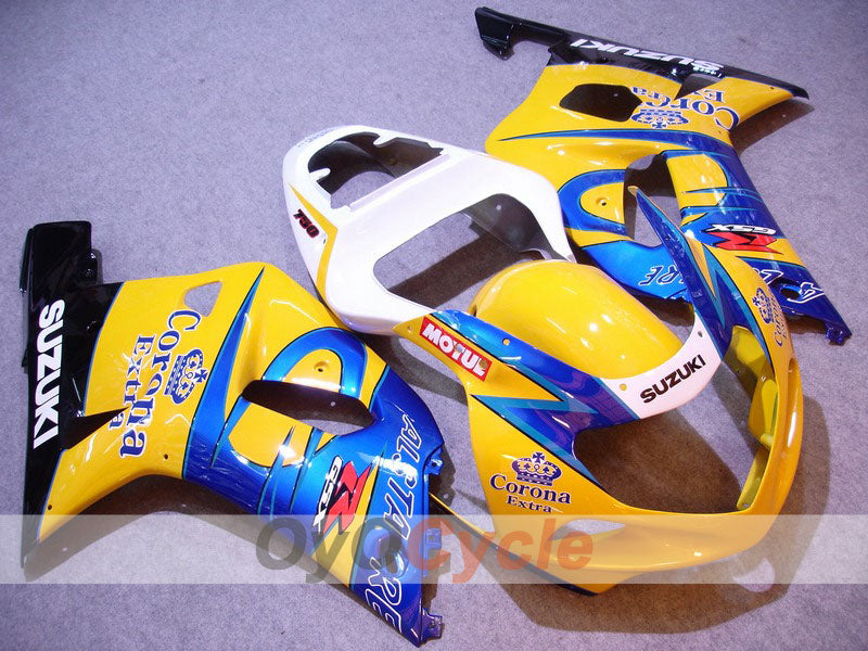 Injection Fairing kit for 00-03 GSX R750 - Yellow, Blue - Corona #OYO87901021
