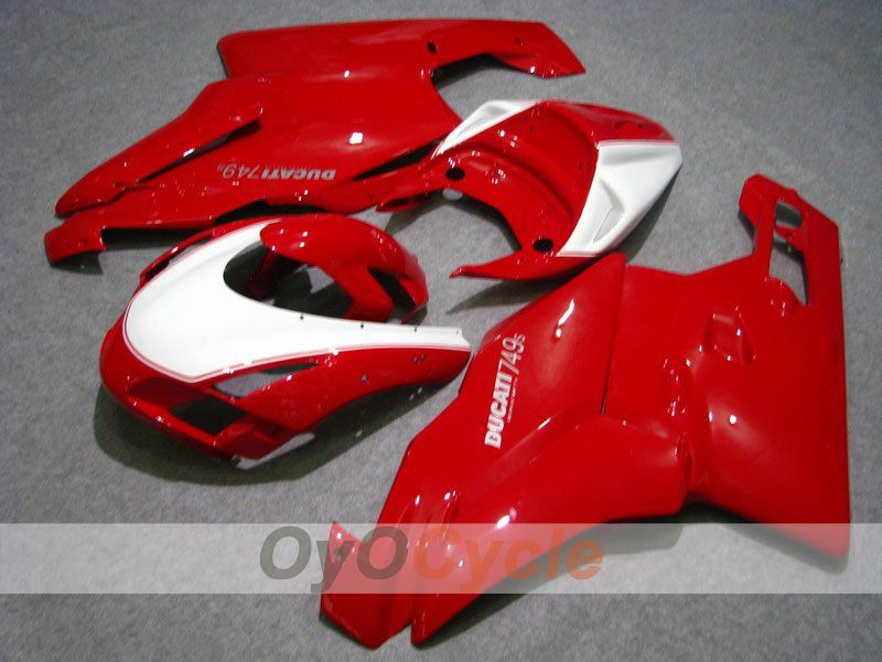 Injection Fairing kit for 03-04 Ducati 749 - Red, White - Factory Style #OYO87902125 Main image