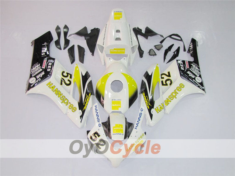 Injection Fairing kit for 06-07 CBR1000RR - White, Black - HANN Spree #OYO87900606