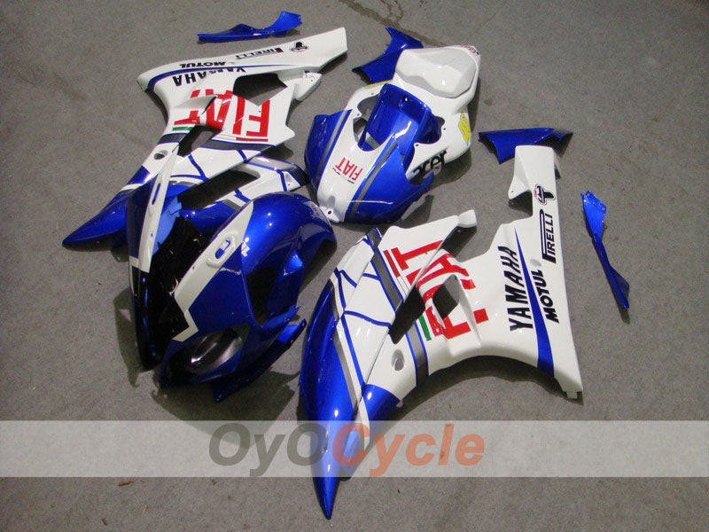 Injection Fairing kit for 06-07 YZF-R6 - Blue, White - FIAT, MOTUL #OYO87900935 Main image