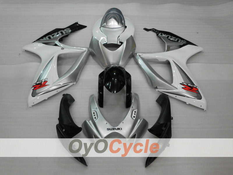 Injection Fairing kit for 06-07 GSX R600 - White, Silver - Factory Style #OYO87901523