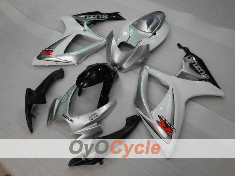 Injection Fairing kit for 06-07 GSX R750 - White, Silver - Factory Style #OYO87901312