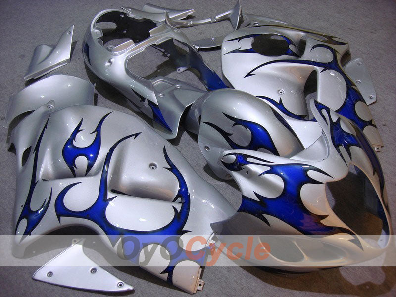 Injection Fairing kit for 99-07 GSXR1300 Hayabusa - Blue, Silver - Flame #OYO87902661