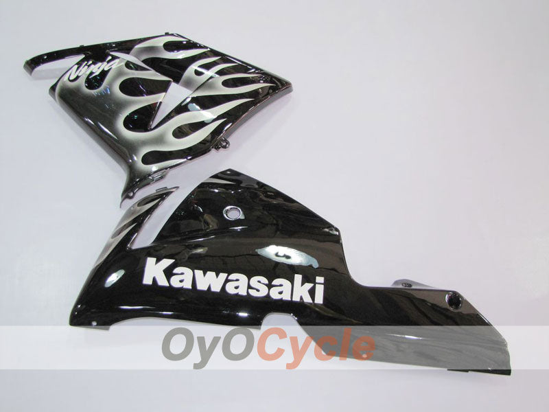 Injection Fairing kit for 04-05 NINJA ZX-10R - Black, Silver - Flame #OYO87902819 Secondary image