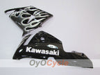 Injection Fairing kit for 04-05 NINJA ZX-10R - Black, Silver - Flame #OYO87902819