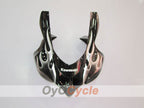 Injection Fairing kit for 04-05 NINJA ZX-10R - Black, Silver - Flame #OYO87902819