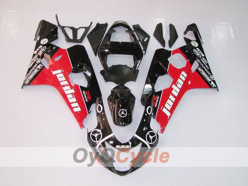 Injection Fairing kit for 04-05 GSXR600 - Red, Black - Jordan, MICHELIN #OYO87901190