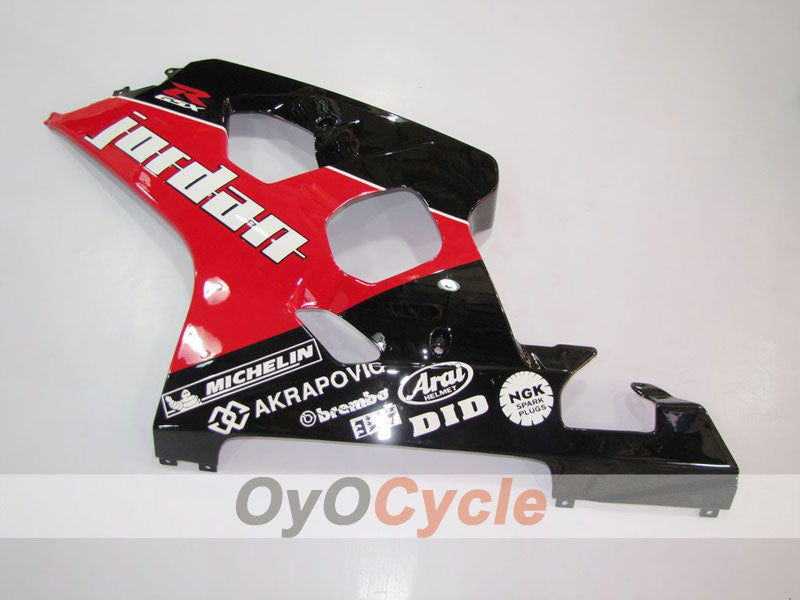 Injection Fairing kit for 04-05 GSXR600 - Red, Black - Jordan, MICHELIN #OYO87901190
