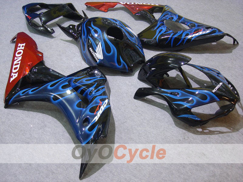 Injection Fairing kit for 06-07 CBR1000RR - Blue, Black - Flame #OYO87900597 Main image