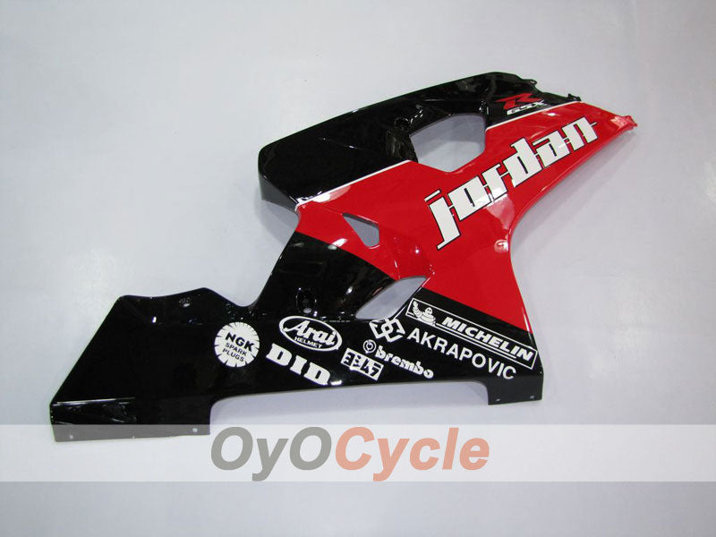 Injection Fairing kit for 04-05 GSXR600 - Red, Black - Jordan, MICHELIN #OYO87901190 Secondary image
