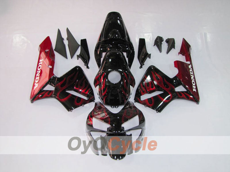 Injection Fairing kit for 03-04 CBR600RR - Red, Black - Flame #OYO87902509
