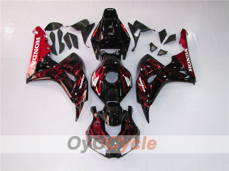 Injection Fairing kit for 06-07 CBR1000RR - Red, Black - Flame #OYO87900582