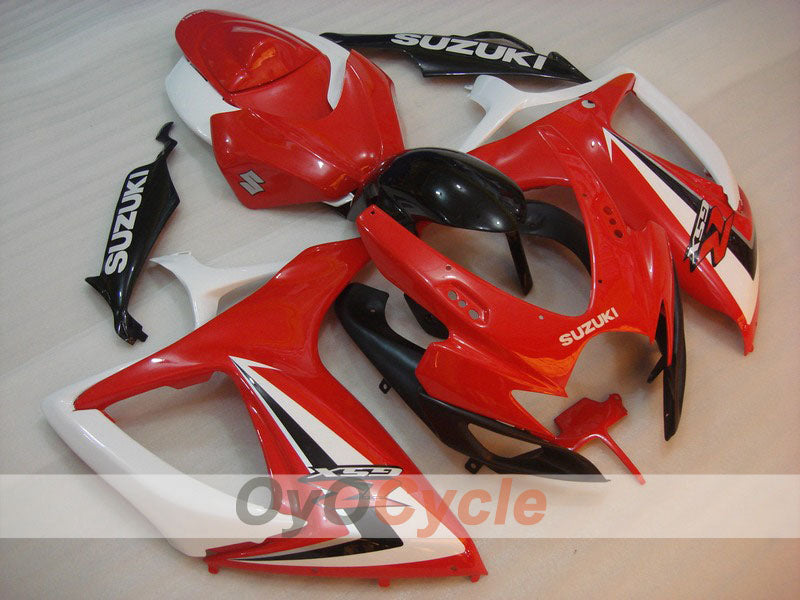 Injection Fairing kit for 06-07 GSX R750 - Red, White - Factory Style #OYO87901333 Main image