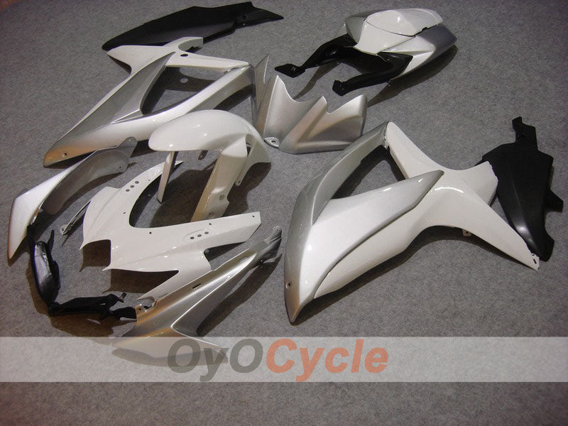 Injection Fairing kit for 08-10 GSX R750 - White, Silver - Factory Style #OYO87901420 Main image