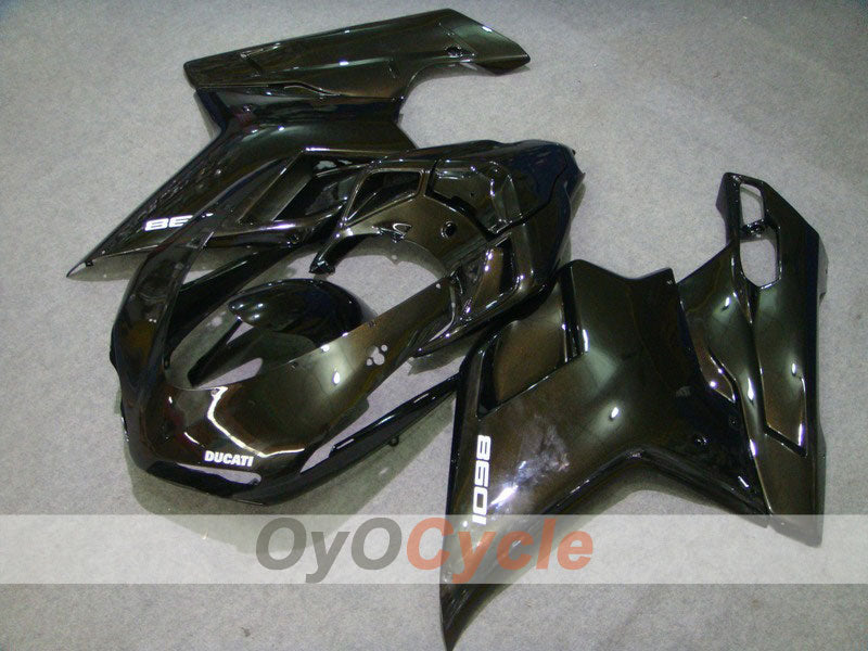 Injection Fairing kit for 07-09 Ducati 1098 - Black - Factory Style #OYO87902321 Main image