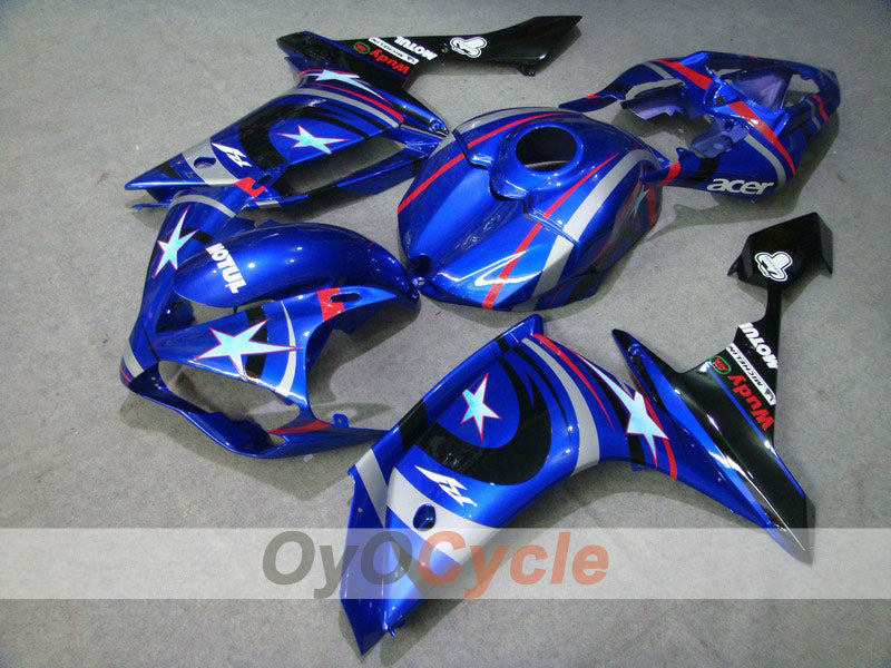 Injection Fairing kit for 07-08 YZF-R1 - Blue, Black - FIAT, MOTUL #OYO87900855 Main image