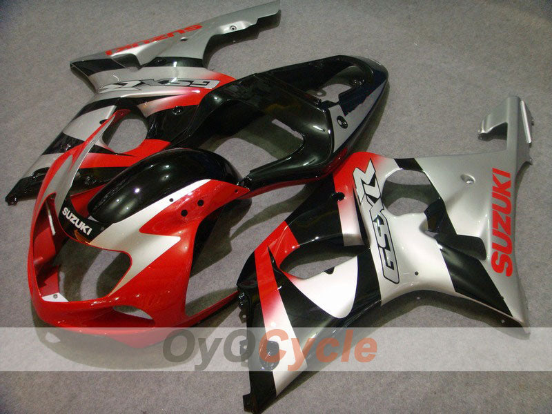 Injection Fairing kit for 01-03 GSX R600 - Red, Black - Factory Style #OYO87901102 Main image