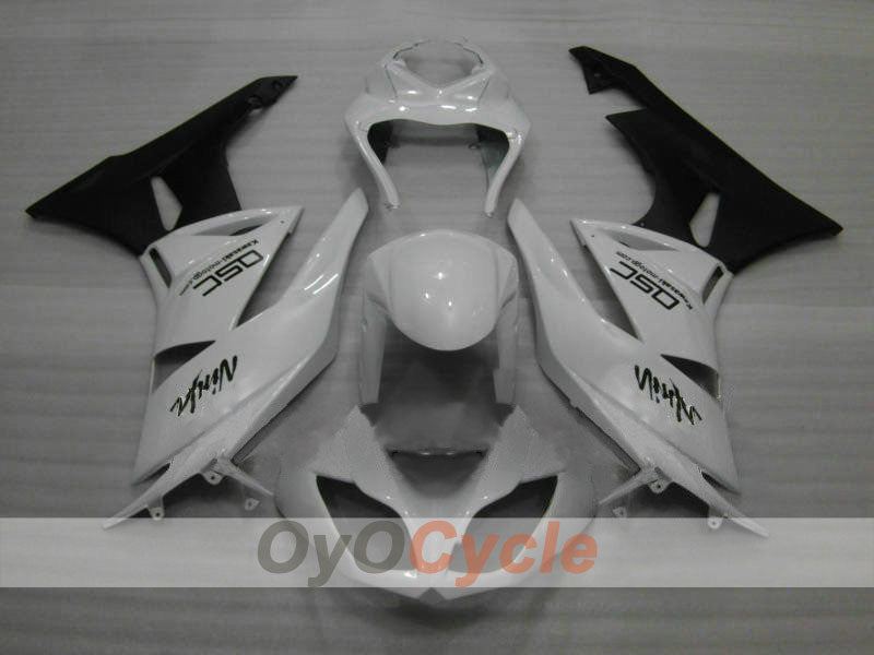 Injection Fairing kit for 09-12 NINJA ZX-6R - White, Black - Factory Style #OYO87901976 Main image