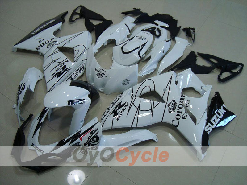 Injection Fairing kit for 09-16 GSX R1000 - White, Black - Corona #OYO87902863