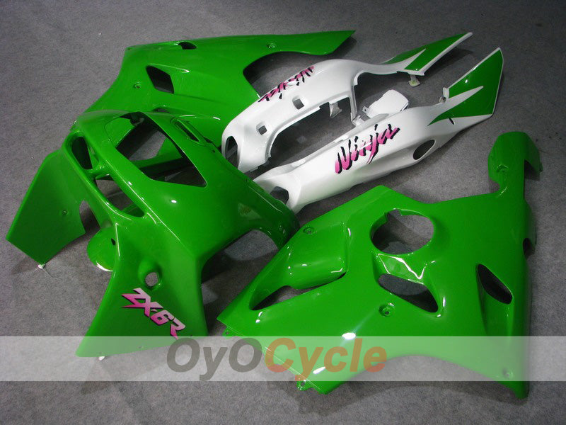 Injection Fairing kit for 94-97 NINJA ZX-6R - Green, White - Factory Style #OYO87902995 Main image