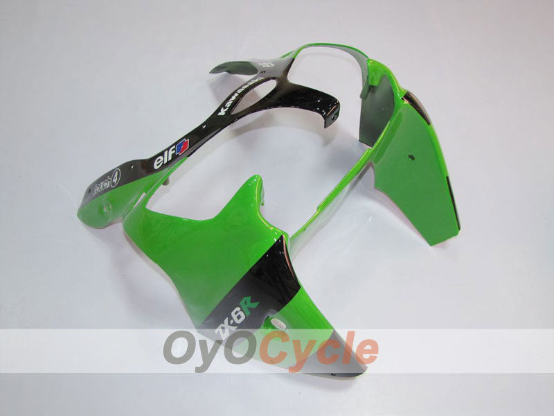 Injection Fairing kit for 00-02 NINJA ZX-6R - Green, Black - Monster #OYO87901717