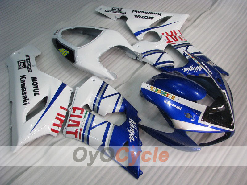 Injection Fairing kit for 05-06 NINJA ZX-6R - Blue, White - FIAT #OYO87901863